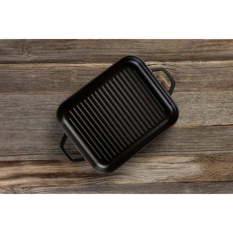 Ristkülikukujuline Kahe sangaga malmpann grill Hosse, 26x32cm | Malmpann |  |