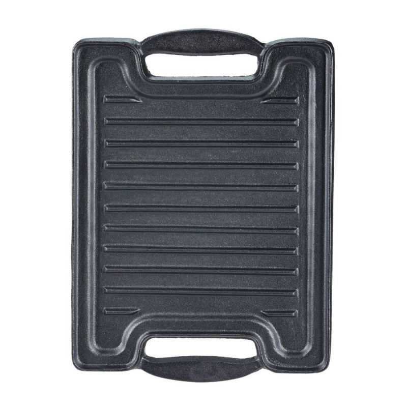 Kahepoolne malm grillplaat, 36x25 cm - 