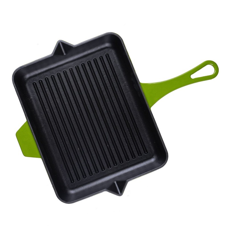Emailitud malmist grillpann Hosse, Bamboo, 26x32cm - 