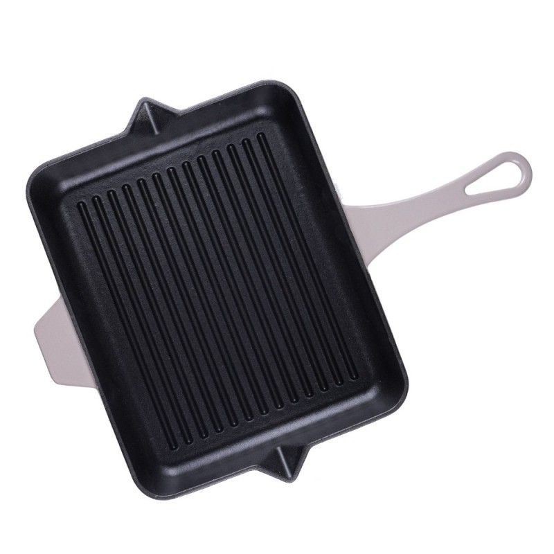 Emailitud malmist grillpann Hosse, Ivory, 26x32cm - 