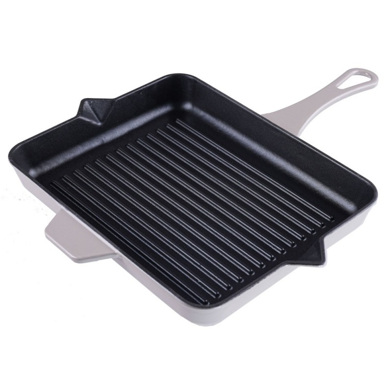 Emailitud malmist grillpann Hosse, Ivory, 26x32cm - 