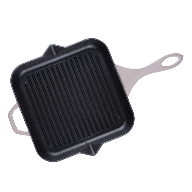 Emailitud malmist grillpann Hosse, Ivory, 28x28cm - 