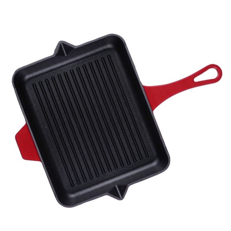 Emailitud malmist grillpann Hosse, Rubin, 26x32cm - 