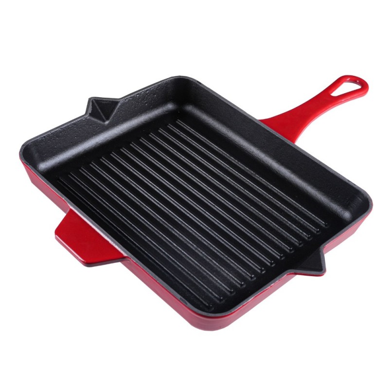 Emailitud malmist grillpann Hosse, Rubin, 26x32cm - 